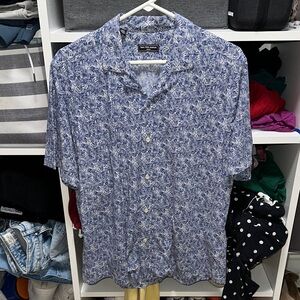 Said fifth aveneue men’s Blue and White Floral Shirt